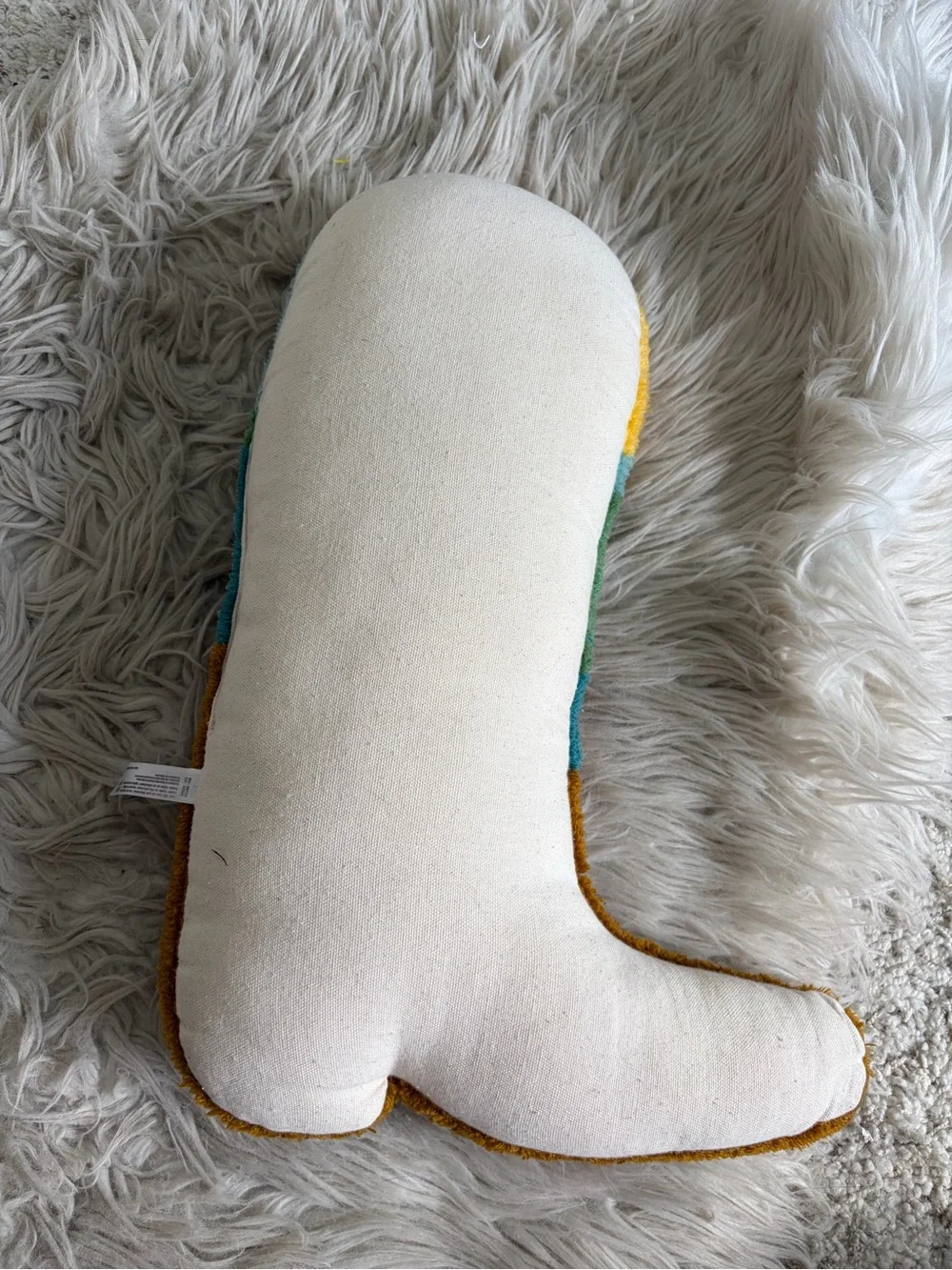 Urban Outfitters Home Cowboy Boot Tufted Throw Pillow